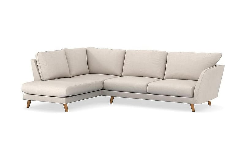 Trend Lyx 4-sits Vänstervänd L-formad Schäslongsoffa i Tyg - Beige - Möbler - Soffa - Divansoffa & schäslongsoffa - 4 sits soffa med divan