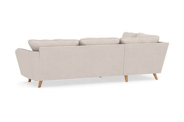 Trend Lyx 4-sits Vänstervänd L-formad Schäslongsoffa i Tyg - Beige - Möbler - Soffa - Divansoffa & schäslongsoffa - 4 sits soffa med divan