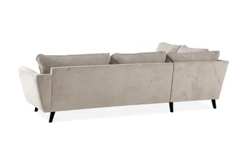 Trend Lyx 4-sits Vänstervänd L-formad Schäslongsoffa i Tyg - Beige - Möbler - Soffa - Divansoffa & schäslongsoffa - 4 sits soffa med divan