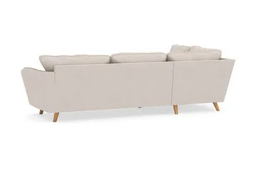 Trend Lyx 4-sits Vänstervänd L-formad Schäslongsoffa i Tyg - Beige - Möbler - Soffa - Divansoffa & schäslongsoffa - 4 sits soffa med divan