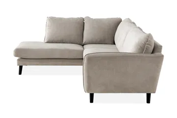 Trend Lyx 4-sits Vänstervänd L-formad Schäslongsoffa i Tyg - Beige - Möbler - Soffa - Divansoffa & schäslongsoffa - 4 sits soffa med divan
