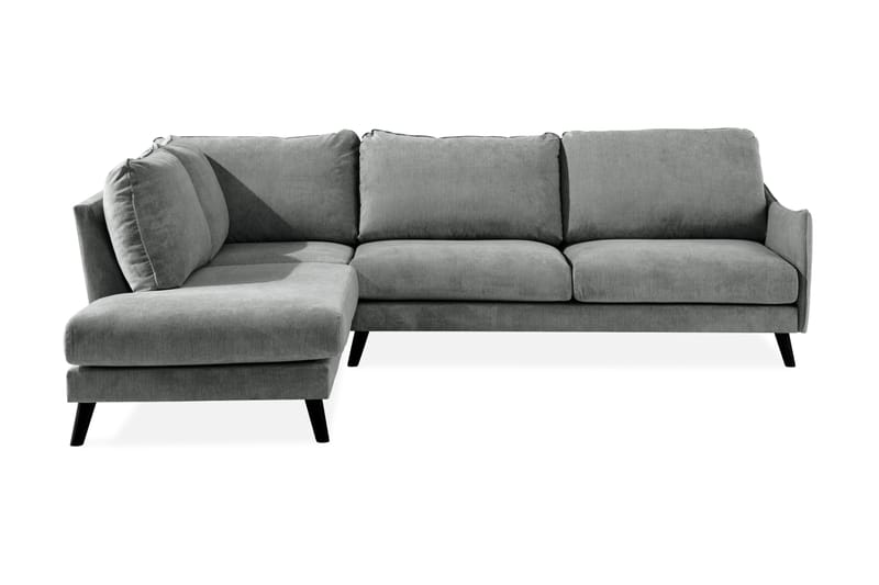 Trend Lyx 4-sits Vänstervänd L-formad Schäslongsoffa i Tyg - Grå - Möbler - Soffa - Divansoffa & schäslongsoffa - 4 sits soffa med divan