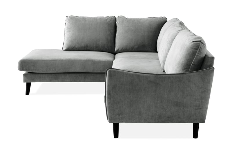 Trend Lyx 4-sits Vänstervänd L-formad Schäslongsoffa i Tyg - Grå - Möbler - Soffa - Divansoffa & schäslongsoffa - 4 sits soffa med divan