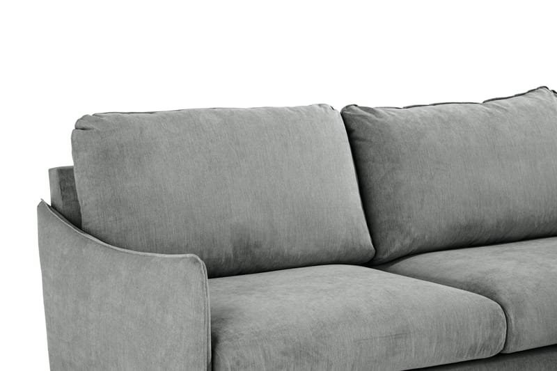 Trend Lyx 4-sits Vänstervänd L-formad Schäslongsoffa i Tyg - Grå - Möbler - Soffa - Divansoffa & schäslongsoffa - 4 sits soffa med divan