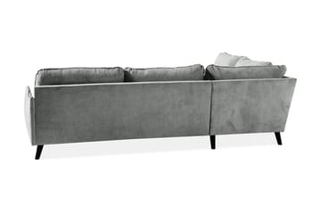 Trend Lyx 4-sits Vänstervänd L-formad Schäslongsoffa i Tyg - Grå - Möbler - Soffa - Divansoffa & schäslongsoffa - 4 sits soffa med divan