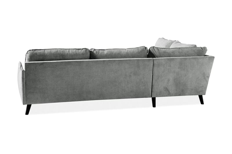 Trend Lyx 4-sits Vänstervänd L-formad Schäslongsoffa i Tyg - Grå - Möbler - Soffa - Divansoffa & schäslongsoffa - 4 sits soffa med divan