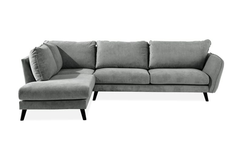 Trend Lyx 4-sits Vänstervänd L-formad Schäslongsoffa i Tyg - Grå - Möbler - Soffa - Divansoffa & schäslongsoffa - 4 sits soffa med divan