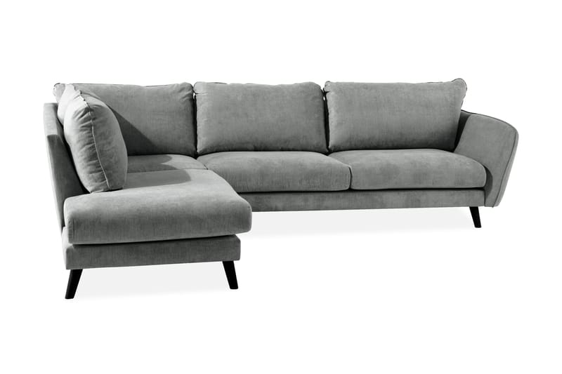 Trend Lyx 4-sits Vänstervänd L-formad Schäslongsoffa i Tyg - Grå - Möbler - Soffa - Divansoffa & schäslongsoffa - 4 sits soffa med divan