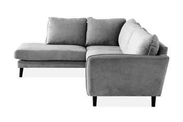 Trend Lyx 4-sits Vänstervänd L-formad Schäslongsoffa i Tyg - Grå - Möbler - Soffa - Divansoffa & schäslongsoffa - 4 sits soffa med divan