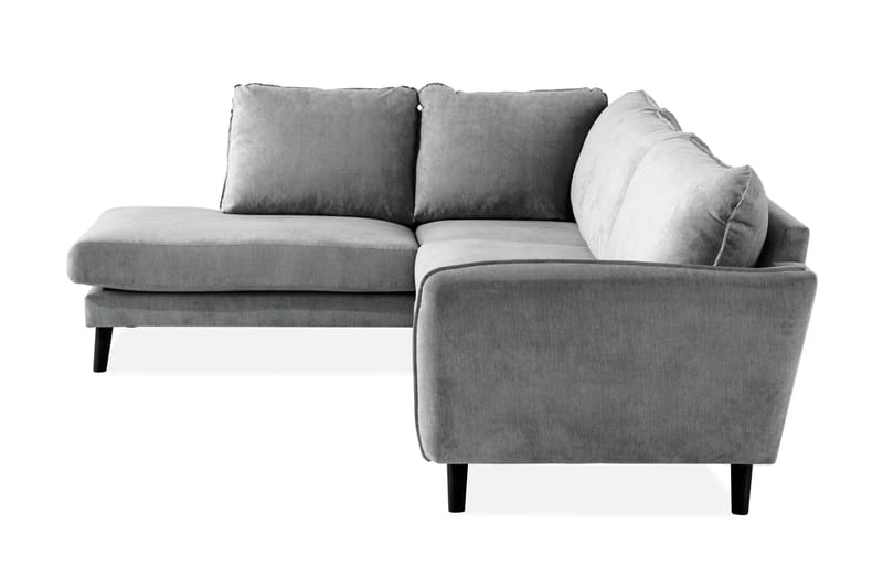 Trend Lyx 4-sits Vänstervänd L-formad Schäslongsoffa i Tyg - Grå - Möbler - Soffa - Divansoffa & schäslongsoffa - 4 sits soffa med divan