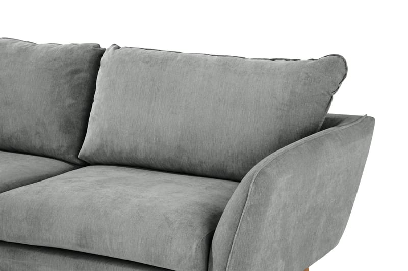 Trend Lyx 4-sits Vänstervänd L-formad Schäslongsoffa i Tyg - Grå - Möbler - Soffa - Divansoffa & schäslongsoffa - 4 sits soffa med divan