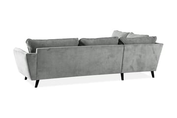 Trend Lyx 4-sits Vänstervänd L-formad Schäslongsoffa i Tyg - Grå - Möbler - Soffa - Divansoffa & schäslongsoffa - 4 sits soffa med divan