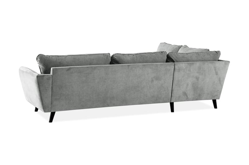 Trend Lyx 4-sits Vänstervänd L-formad Schäslongsoffa i Tyg - Grå - Möbler - Soffa - Divansoffa & schäslongsoffa - 4 sits soffa med divan