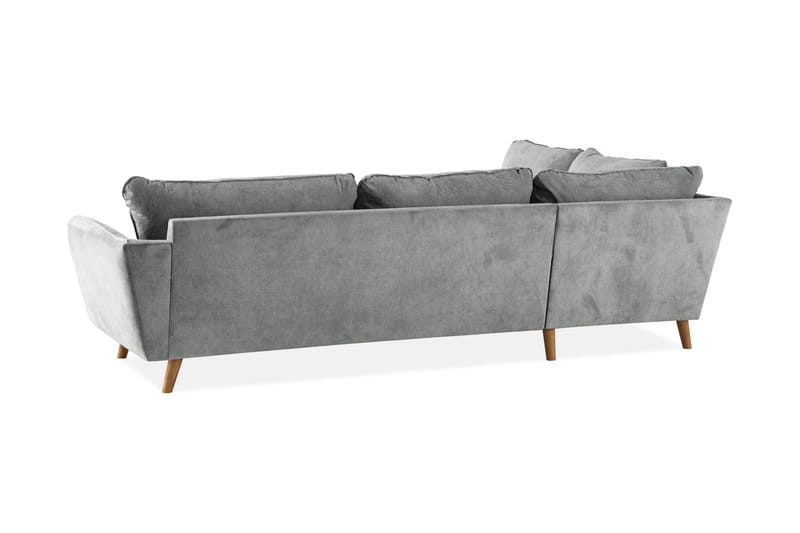 Trend Lyx 4-sits Vänstervänd L-formad Schäslongsoffa i Tyg - Grå - Möbler - Soffa - Divansoffa & schäslongsoffa - 4 sits soffa med divan