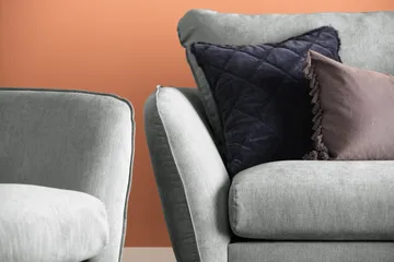 Trend Lyx 4-sits Vänstervänd L-formad Schäslongsoffa i Tyg - Grå - Möbler - Soffa - Divansoffa & schäslongsoffa - 4 sits soffa med divan