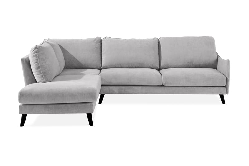 Trend Lyx 4-sits Vänstervänd L-formad Schäslongsoffa i Tyg - Ljusgrå - Möbler - Soffa - Divansoffa & schäslongsoffa - 4 sits soffa med divan