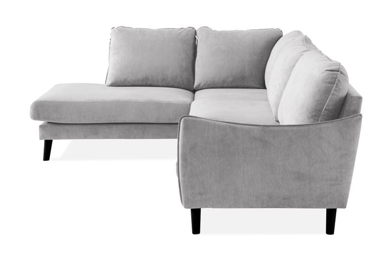 Trend Lyx 4-sits Vänstervänd L-formad Schäslongsoffa i Tyg - Ljusgrå - Möbler - Soffa - Divansoffa & schäslongsoffa - 4 sits soffa med divan