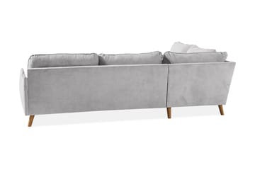 Trend Lyx 4-sits Vänstervänd L-formad Schäslongsoffa i Tyg - Ljusgrå - Möbler - Soffa - Divansoffa & schäslongsoffa - 4 sits soffa med divan
