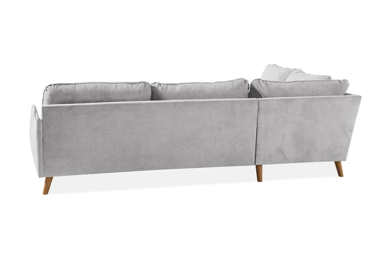 Trend Lyx 4-sits Vänstervänd L-formad Schäslongsoffa i Tyg - Ljusgrå - Möbler - Soffa - Divansoffa & schäslongsoffa - 4 sits soffa med divan