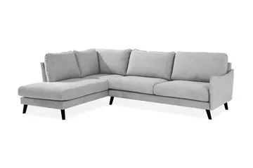 Trend Lyx 4-sits Vänstervänd L-formad Schäslongsoffa i Tyg - Ljusgrå - Möbler - Soffa - Divansoffa & schäslongsoffa - 4 sits soffa med divan