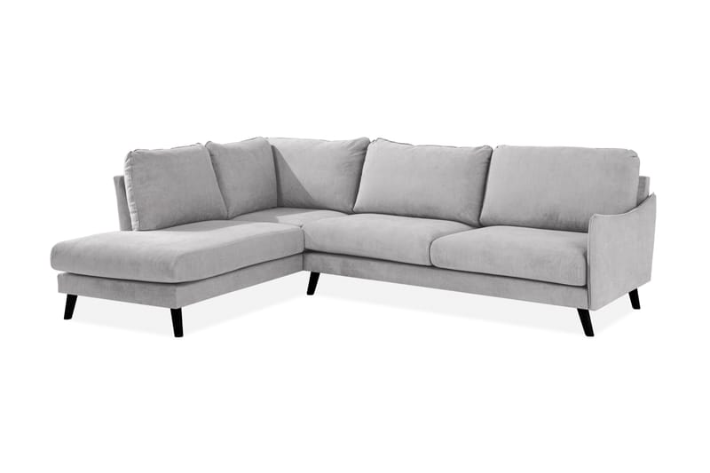 Trend Lyx 4-sits Vänstervänd L-formad Schäslongsoffa i Tyg - Ljusgrå - Möbler - Soffa - Divansoffa & schäslongsoffa - 4 sits soffa med divan
