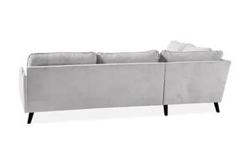 Trend Lyx 4-sits Vänstervänd L-formad Schäslongsoffa i Tyg - Ljusgrå - Möbler - Soffa - Divansoffa & schäslongsoffa - 4 sits soffa med divan