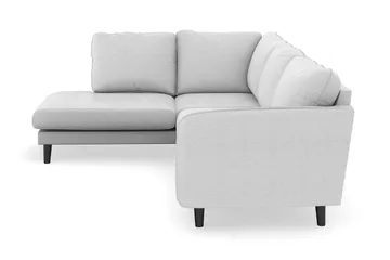 Trend Lyx 4-sits Vänstervänd L-formad Schäslongsoffa i Tyg - Ljusgrå - Möbler - Soffa - Divansoffa & schäslongsoffa - 4 sits soffa med divan