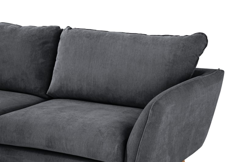 Trend Lyx 4-sits Vänstervänd L-formad Schäslongsoffa i Tyg - Mörkgrå - Möbler - Soffa - Divansoffa & schäslongsoffa - 4 sits soffa med divan