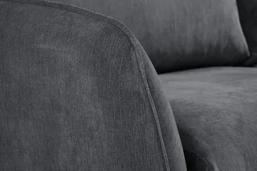 Trend Lyx 4-sits Vänstervänd L-formad Schäslongsoffa i Tyg - Mörkgrå - Möbler - Soffa - Divansoffa & schäslongsoffa - 4 sits soffa med divan