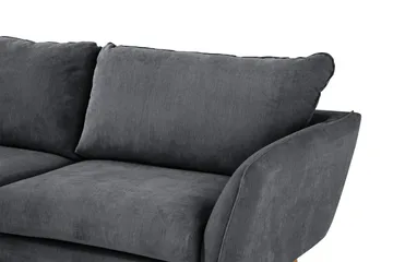 Trend Lyx 4-sits Vänstervänd L-formad Schäslongsoffa i Tyg - Mörkgrå - Möbler - Soffa - Divansoffa & schäslongsoffa - 4 sits soffa med divan