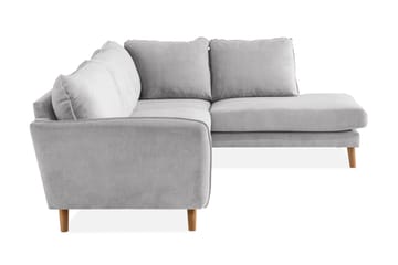 Trend Lyx Schäslongsoffa Höger - Ljusgrå/Ek - Möbler - Soffa - Divansoffa & schäslongsoffa - 4 sits soffa med divan