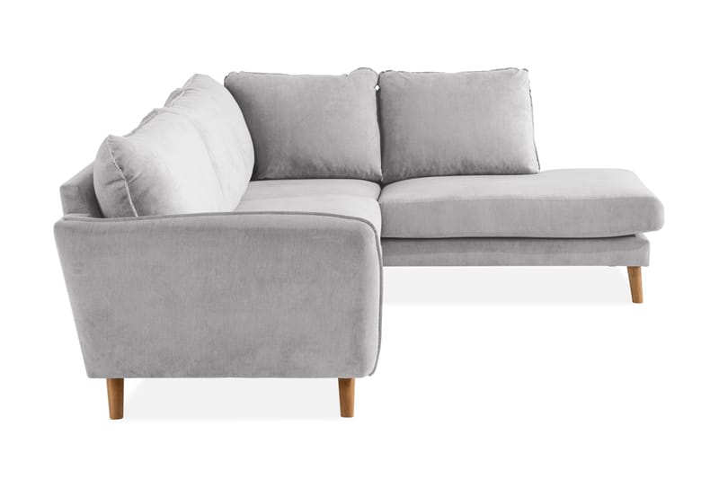Trend Lyx Schäslongsoffa Höger - Ljusgrå/Ek - Möbler - Soffa - Divansoffa & schäslongsoffa - 4 sits soffa med divan