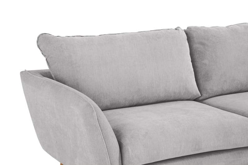 Trend Lyx Schäslongsoffa Höger - Ljusgrå/Ek - Möbler - Soffa - Divansoffa & schäslongsoffa - 4 sits soffa med divan