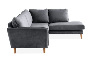 Trend Lyx Schäslongsoffa Höger - Mörkgrå/Ek - Möbler - Soffa - Divansoffa & schäslongsoffa - 4 sits soffa med divan
