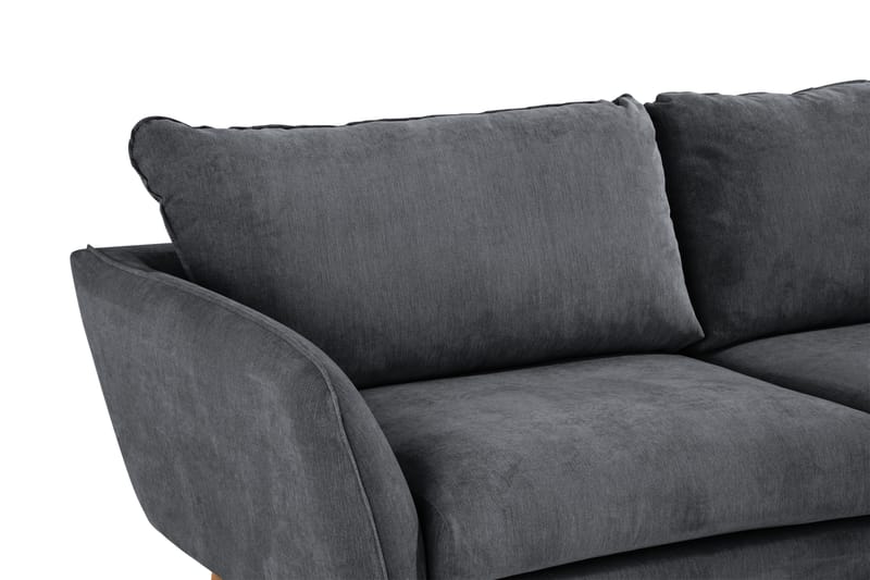 Trend Lyx Schäslongsoffa Höger - Mörkgrå/Ek - Möbler - Soffa - Divansoffa & schäslongsoffa - 4 sits soffa med divan