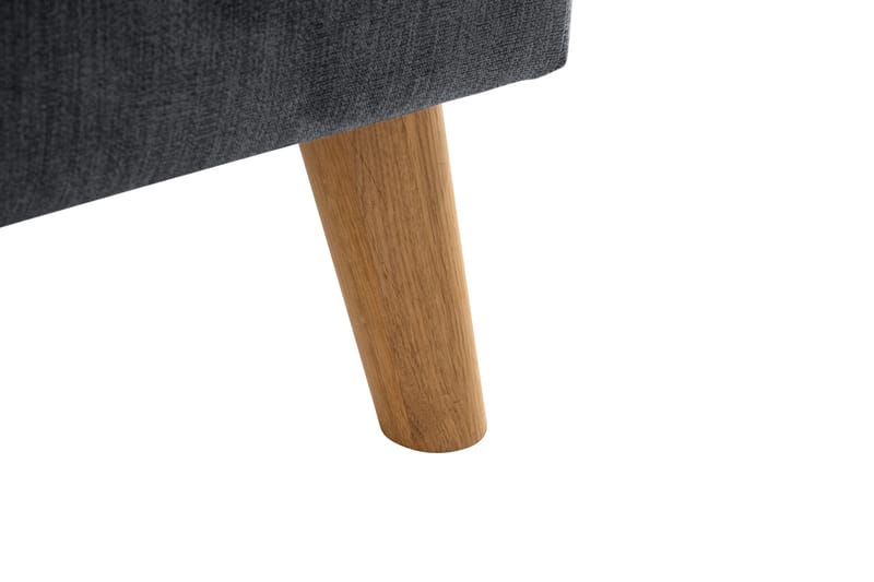 Trend Lyx Schäslongsoffa Höger - Mörkgrå/Ek - Möbler - Soffa - Divansoffa & schäslongsoffa - 4 sits soffa med divan