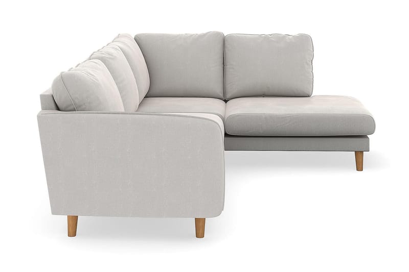 Trend Lyx Schäslongsoffa Höger - Vit Sammet - Möbler - Soffa - Divansoffa & schäslongsoffa - 4 sits soffa med divan