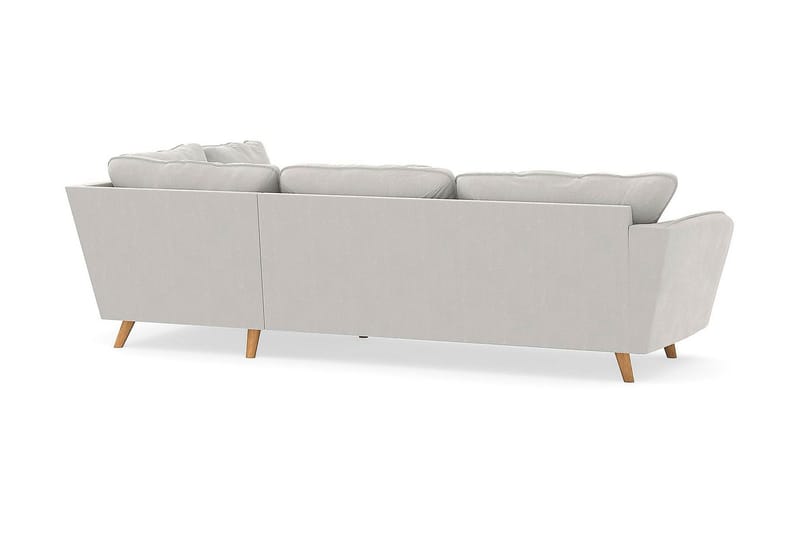 Trend Lyx Schäslongsoffa Höger - Vit Sammet - Möbler - Soffa - Divansoffa & schäslongsoffa - 4 sits soffa med divan