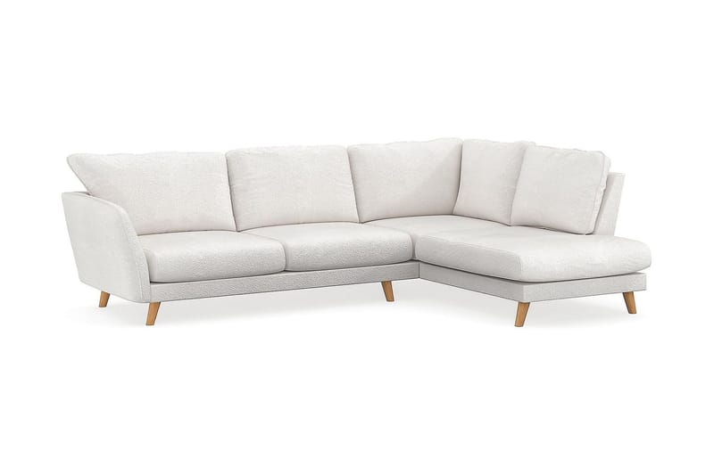 Trend Lyx Schäslongsoffa Höger - Vit|Bouclé - Möbler - Soffa - Divansoffa & schäslongsoffa - 4 sits soffa med divan