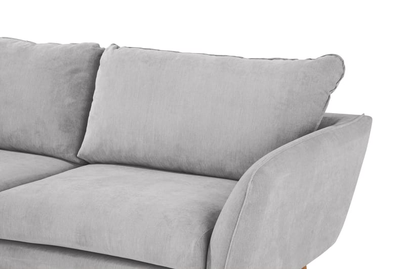 Trend Lyx Schäslongsoffa Vänster - Ljusgrå/Ek - Möbler - Soffa - Divansoffa & schäslongsoffa - 4 sits soffa med divan