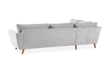 Trend Lyx Schäslongsoffa Vänster - Ljusgrå/Ek - Möbler - Soffa - Divansoffa & schäslongsoffa - 4 sits soffa med divan