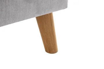 Trend Lyx Schäslongsoffa Vänster - Ljusgrå/Ek - Möbler - Soffa - Divansoffa & schäslongsoffa - 4 sits soffa med divan