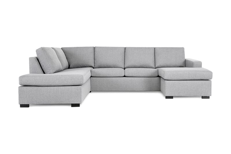U-soffa Nevada Large Divan Höger - Ljusgrå - Möbler - Soffa - Divansoffa & schäslongsoffa - 4 sits soffa med divan