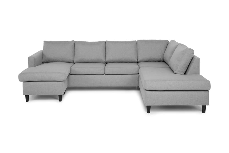 U-soffa Yen med Divan Vänster - Ljusgrå - 4 sits soffa med divan - U-soffa