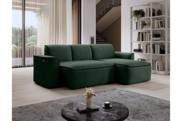 Ume 4-sits Soffa med Divan - Grön - Möbler - Soffa - Divansoffa & schäslongsoffa - 4 sits soffa med divan