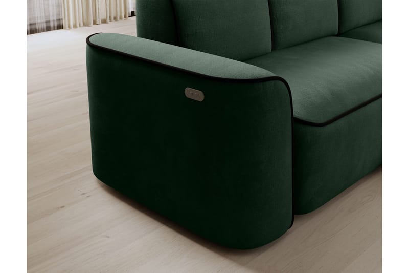 Ume 4-sits Soffa med Divan - Grön - Möbler - Soffa - Divansoffa & schäslongsoffa - 4 sits soffa med divan