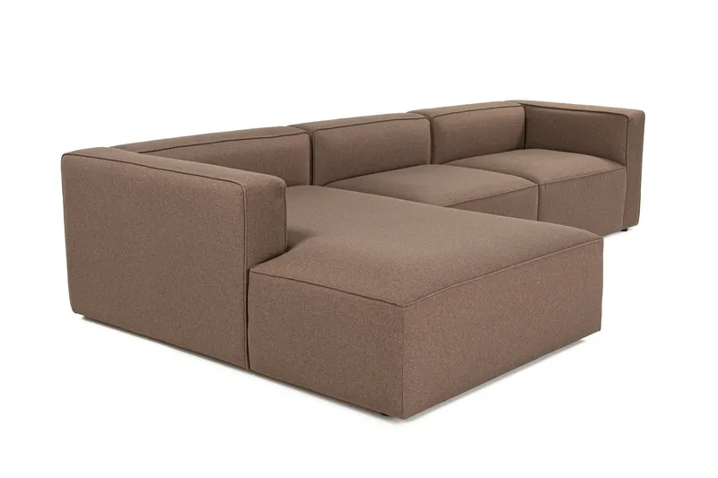Abbas 4-sits Soffa med Divan - Brun - Möbler - Soffa - Divansoffa & schäslongsoffa - 4 sits soffa med divan