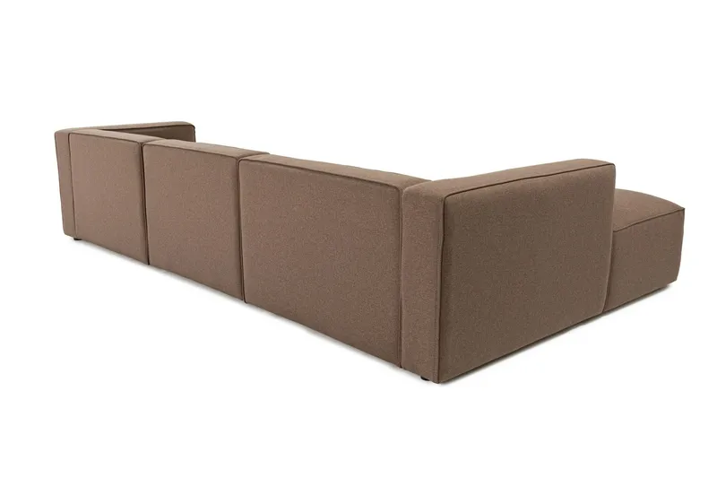 Abbas 4-sits Soffa med Divan - Brun - Möbler - Soffa - Divansoffa & schäslongsoffa - 4 sits soffa med divan