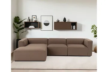 Abbas 4-sits Soffa med Divan - Brun - Möbler - Soffa - Divansoffa & schäslongsoffa - 4 sits soffa med divan