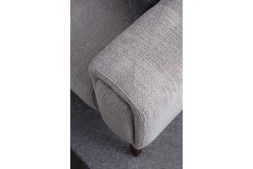 Adelphe 4-sits Soffa med Divan - Ljusgrå - Möbler - Soffa - Divansoffa & schäslongsoffa - 4 sits soffa med divan